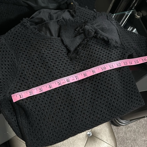 RED Valentino Long Sleeve Knit Fringe & Bow Dress - Picture 13 of 13